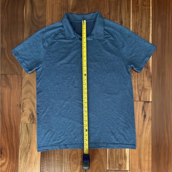 Lululemon Metal Vent Tech Polo Shirt Blue Heathered Men’s Large - Picture 4 of 8